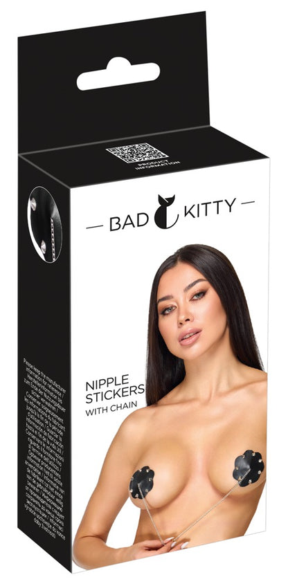 Bad Kitty Nipple Stickers with Chain