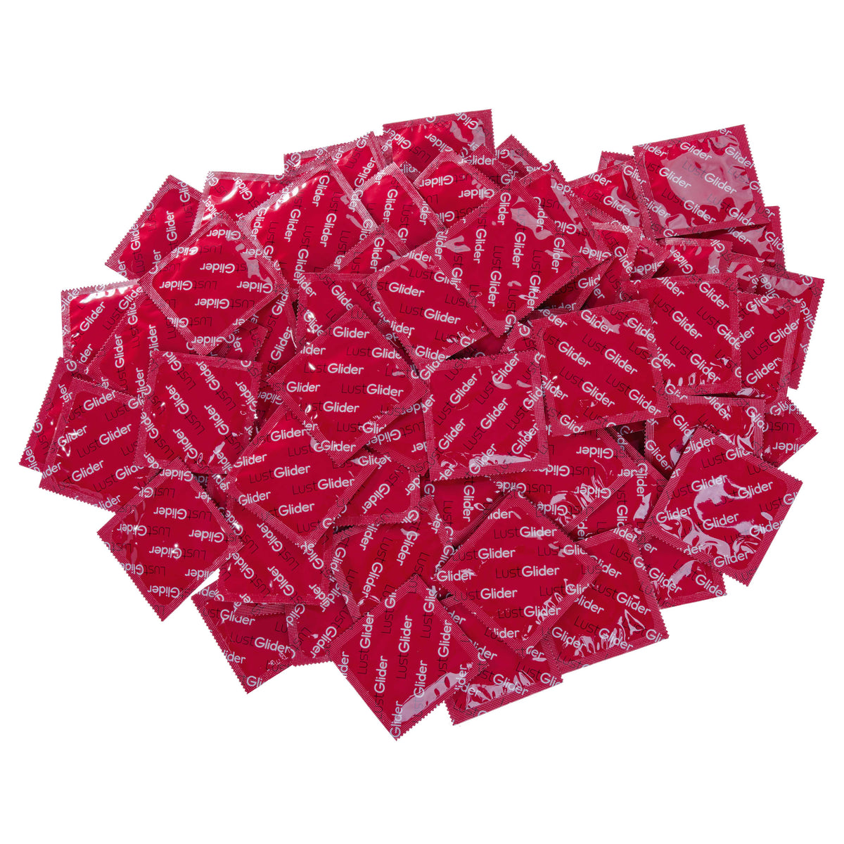 LustGlider Kondome rot mit Erdbeeraroma 100er