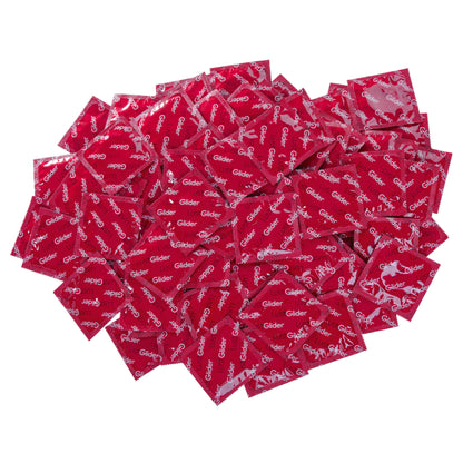 LustGlider Kondome rot mit Erdbeeraroma 100er