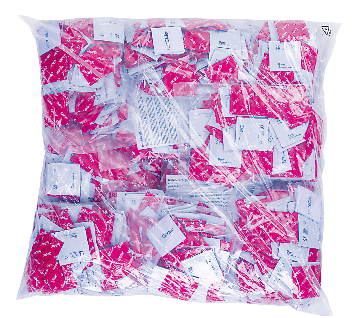 LustGlider Kondome rot mit Erdbeeraroma 100er