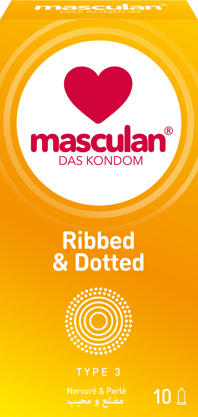 MASCULAN gerippt & genoppt 10 Stück