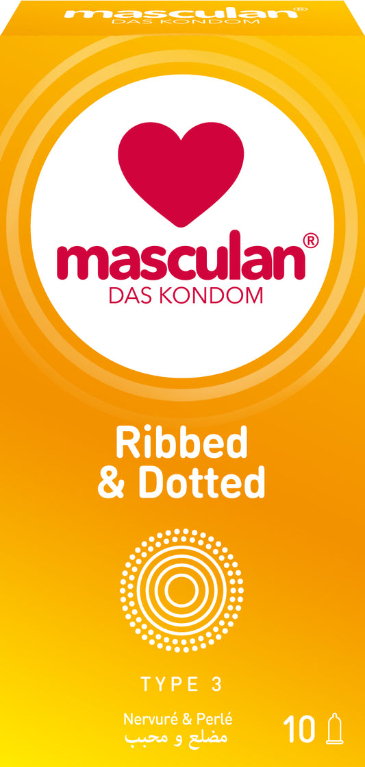 MASCULAN gerippt & genoppt 10 Stück