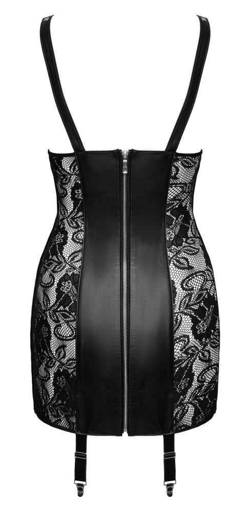ZADO busenfreies Straps-Minikleid aus Leder