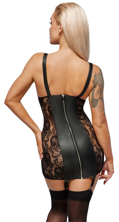 ZADO busenfreies Straps-Minikleid aus Leder