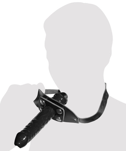 ZADO Leder-Mundknebel mit Knebel-Dildo