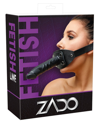 ZADO Leder-Mundknebel mit Knebel-Dildo