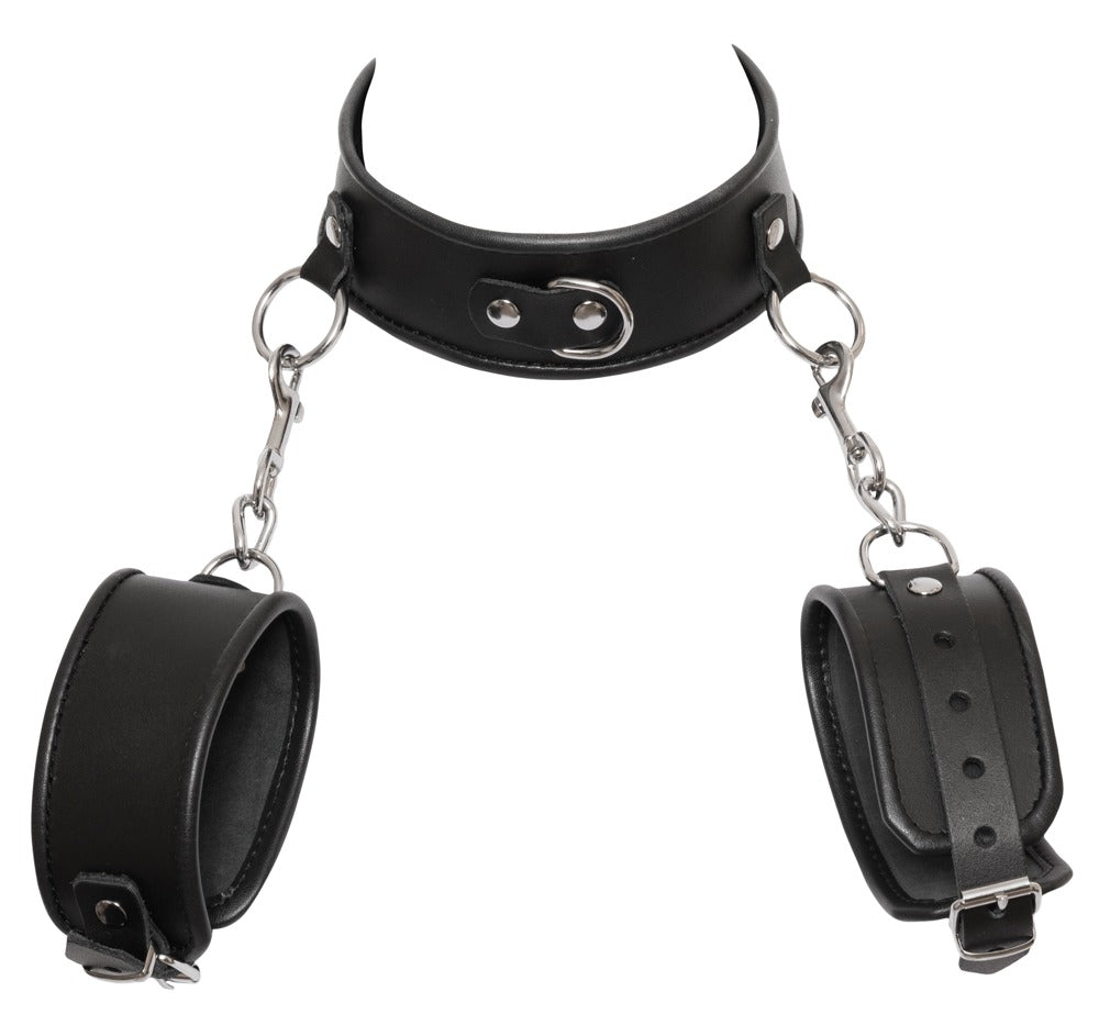 ZADO Hals- und Handfessel-Set aus Leder