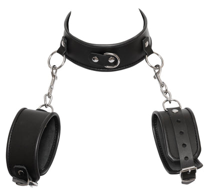 ZADO Hals- und Handfessel-Set aus Leder