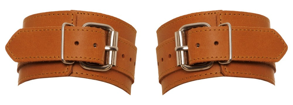 ZADO Leder-Handfesseln im Naturlook