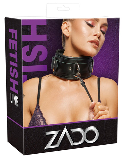 ZADO Leder-Halsfessel mit Leine