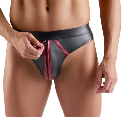 SVENJOYMENT Herren-Riostring im Wetlook mit Zip