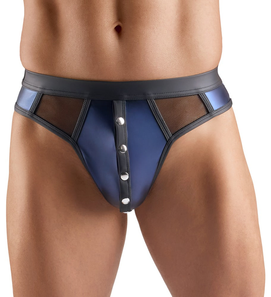 SVENJOYMENT Herren-Riostring im Wetlook mit Netz, Blau
