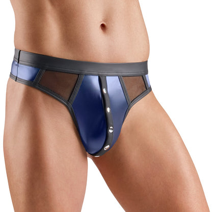 SVENJOYMENT Herren-Riostring im Wetlook mit Netz, Blau