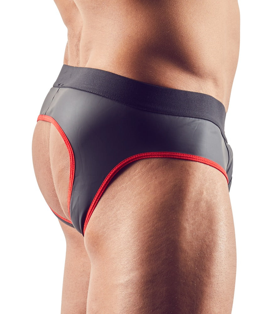 SVENJOYMENT Herren-Jock in Neopren-Optik mit Zip
