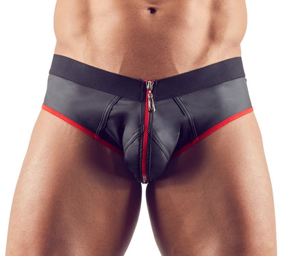 SVENJOYMENT Herren-Jock in Neopren-Optik mit Zip