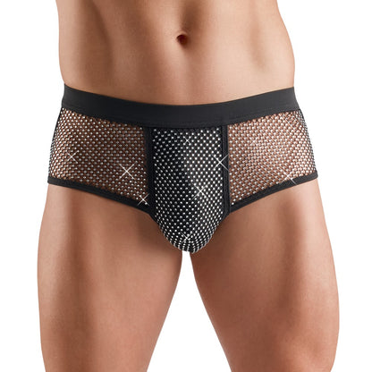 SVENJOYMENT Herren-Slip mit Glitzersteinen und Netz