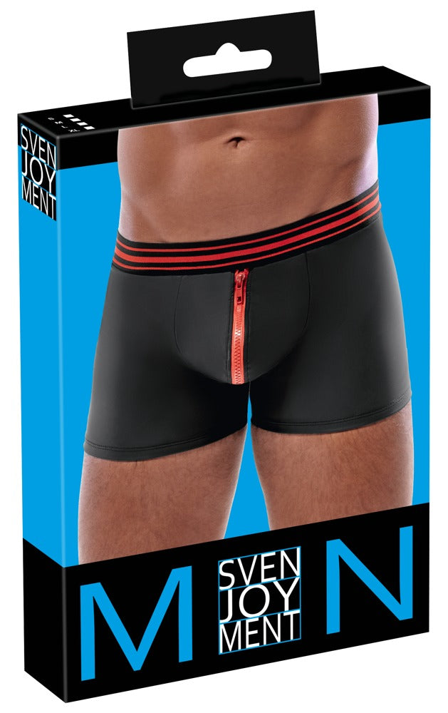 SVENJOYMENT Herren-Pants im Mattlook mit rotem Zip