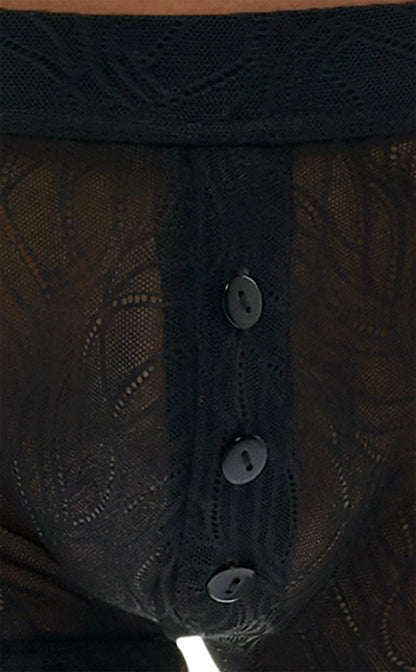 SVENJOYMENT Herren-Pants aus Spitze, transparent