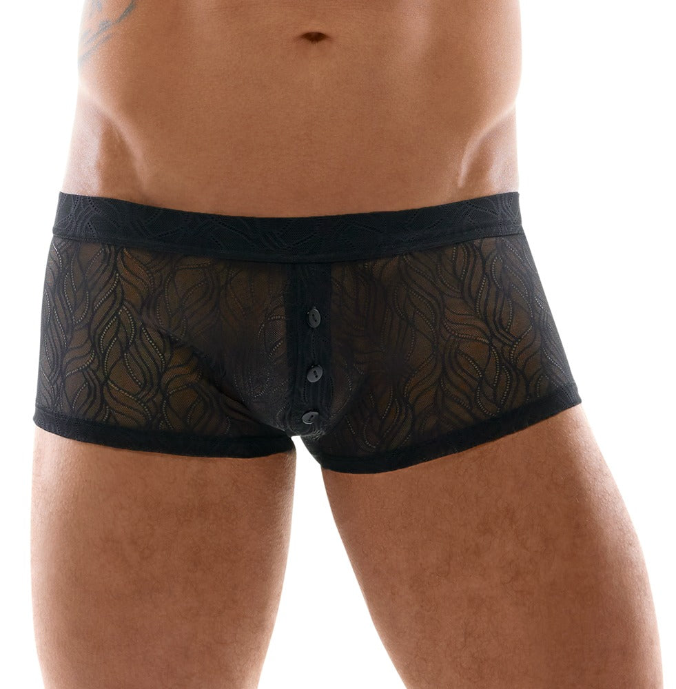 SVENJOYMENT Herren-Pants aus Spitze, transparent