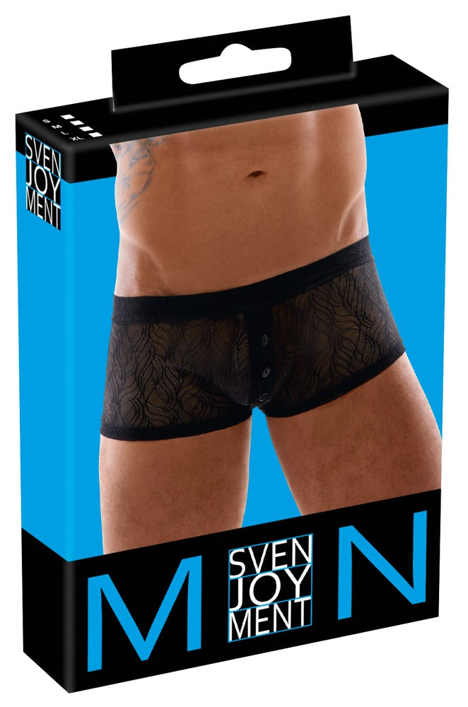 SVENJOYMENT Herren-Pants aus Spitze, transparent