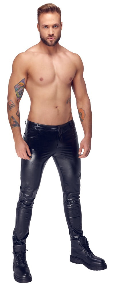 NOIR Herren-Hose in Schlangenhaut-Optik