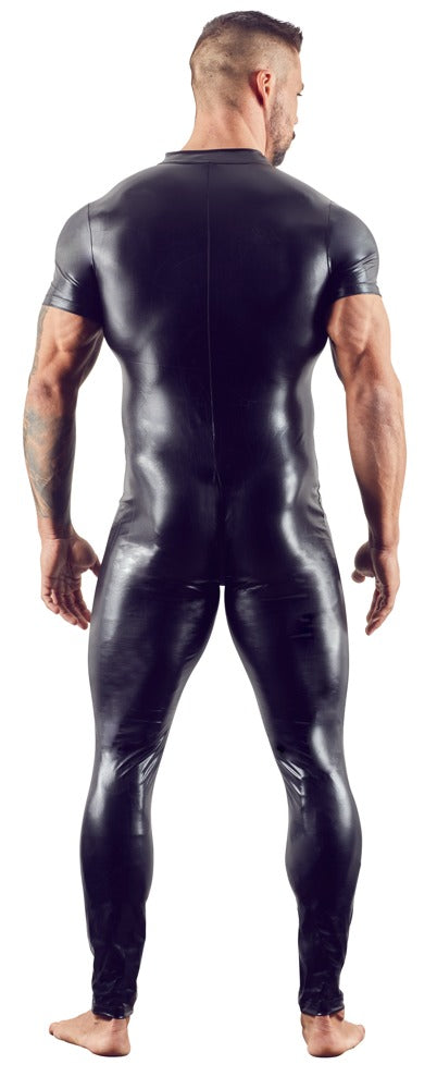 SVENJOYMENT Herren-Wetlook-Overall mit Zip