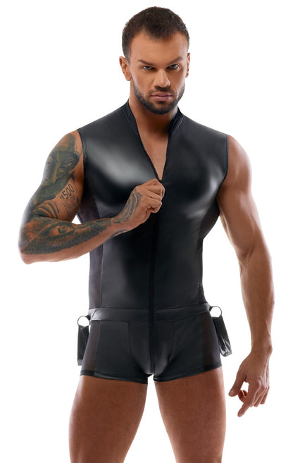 SVENJOYMENT Herren-Overall mit Netz und Soft-Handfesseln