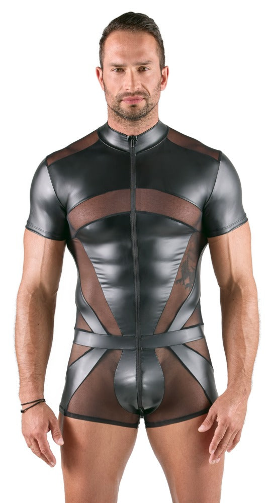 SVENJOYMENT Herren-Kurzoverall mit Stehkragen