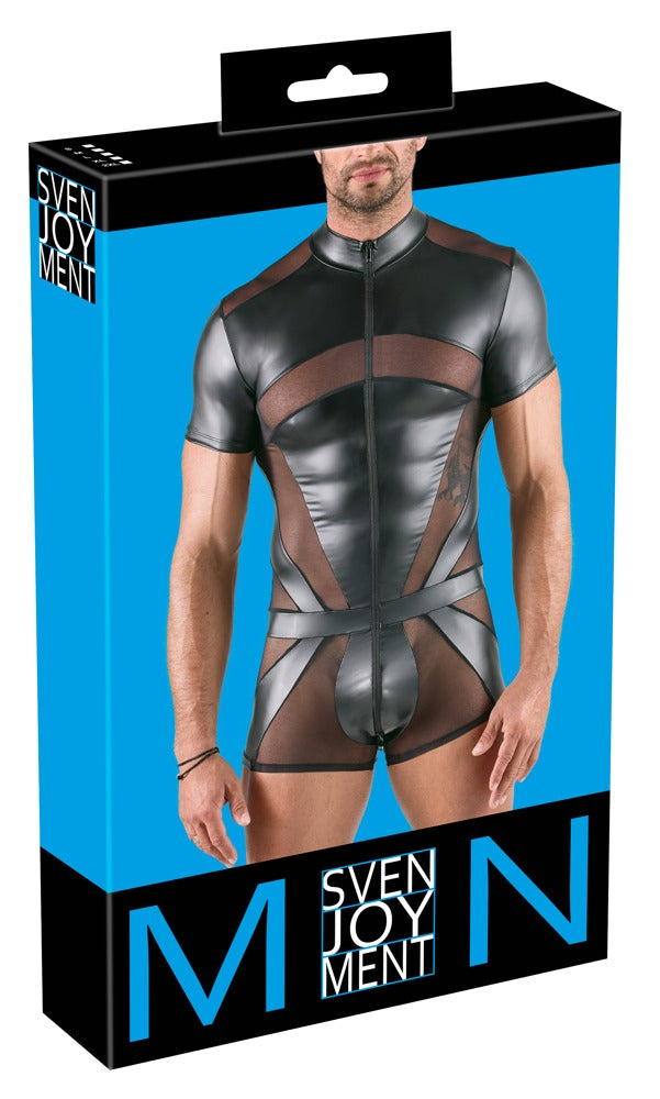 SVENJOYMENT Herren-Kurzoverall mit Stehkragen