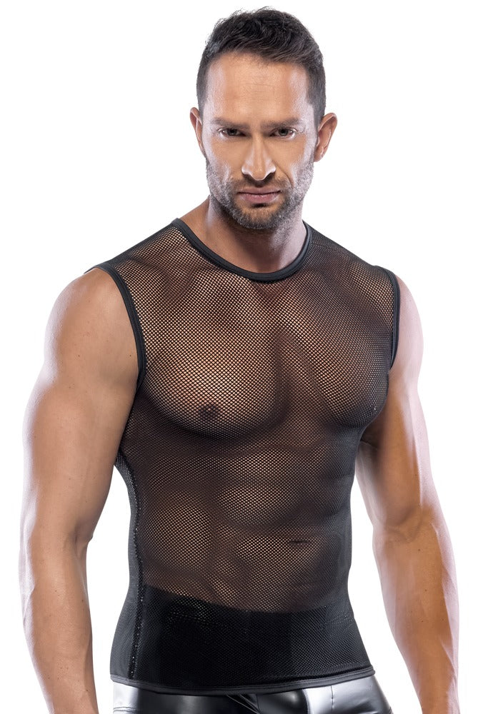 SVENJOYMENT Herren-Netzshirt aus grobem Netz
