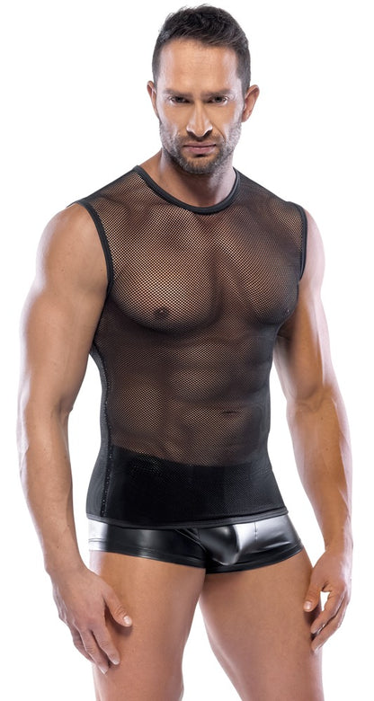 SVENJOYMENT Herren-Netzshirt aus grobem Netz