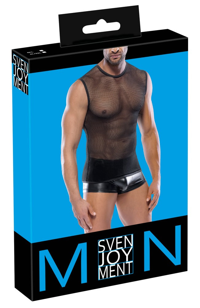 SVENJOYMENT Herren-Netzshirt aus grobem Netz