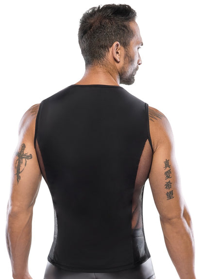SVENJOYMENT Herren-Shirt mit Fishnet und D-Ringen
