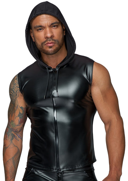 NOIR Herren-Kapuzenshirt im Powerwetlook