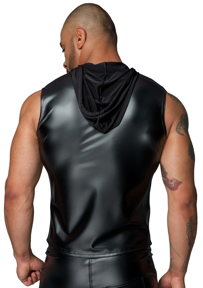 NOIR Herren-Kapuzenshirt im Powerwetlook