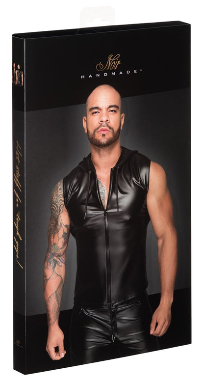 NOIR Herren-Kapuzenshirt im Powerwetlook