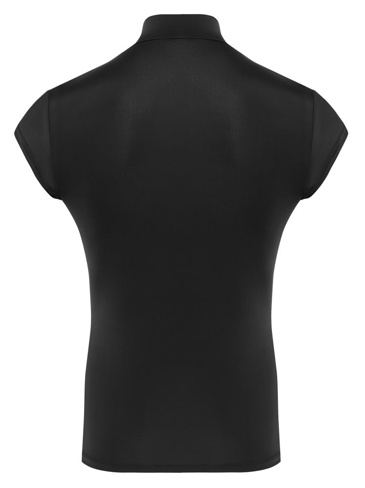 SVENJOYMENT Herren-Shirt mit Stehkragen und Zip