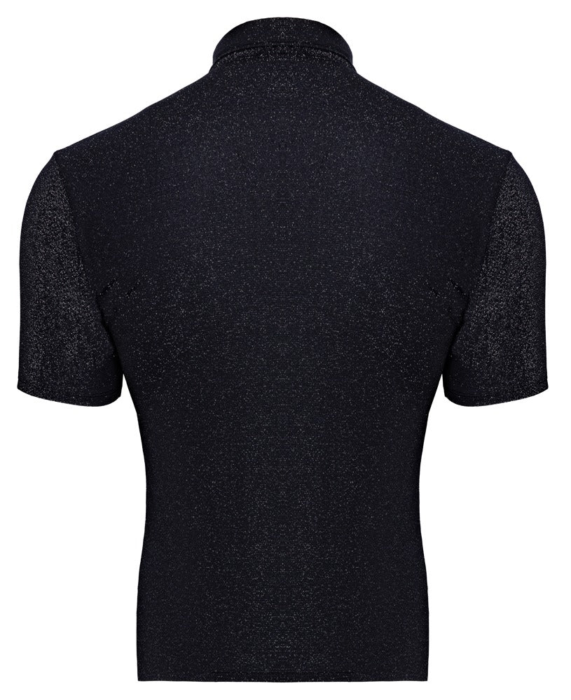 SVENJOYMENT Herren-Hemd im Silber-Lurex-Look