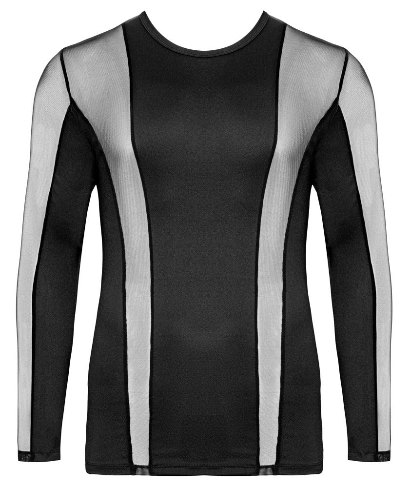 SVENJOYMENT Herren-Longsleeve mit Netz-Einsätzen