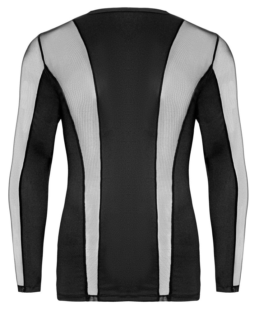 SVENJOYMENT Herren-Longsleeve mit Netz-Einsätzen