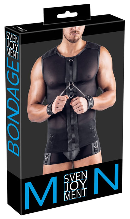 SVENJOYMENT Herren-Netz-Shirt mit Soft-Handfesseln