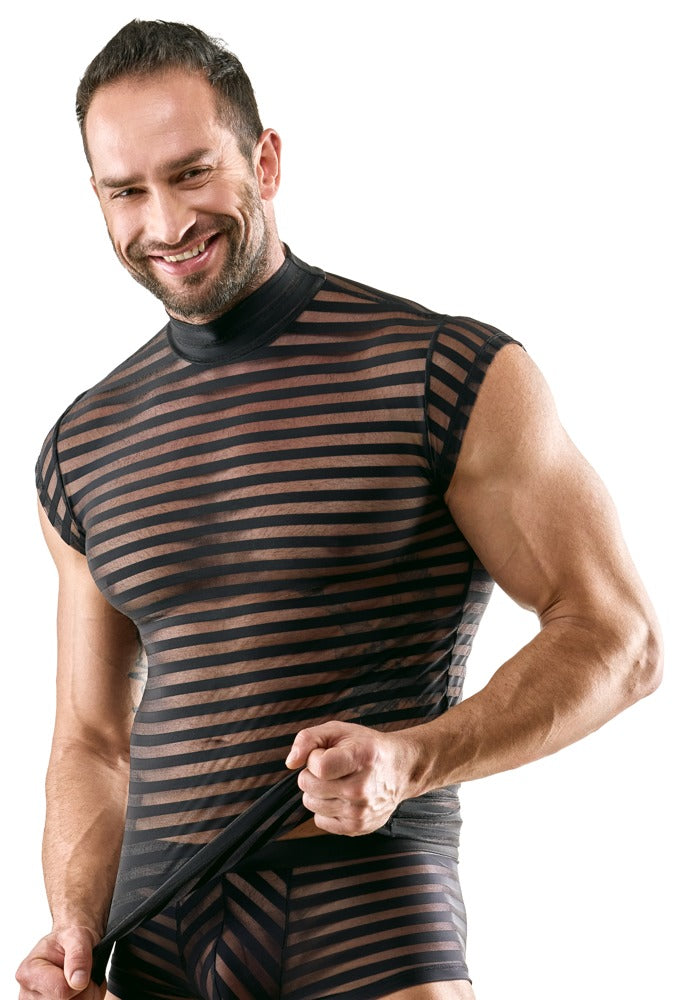 SVENJOYMENT Herren-Shirt im Querstreifen-Look