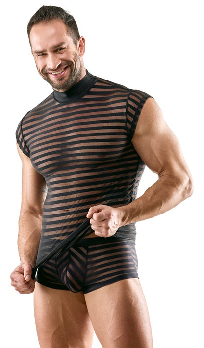 SVENJOYMENT Herren-Shirt im Querstreifen-Look