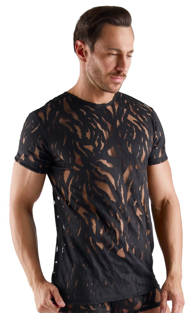 SVENJOYMENT Herren-Shirt in Ausbrenner-Optik