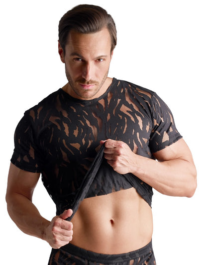 SVENJOYMENT Herren-Shirt in Ausbrenner-Optik