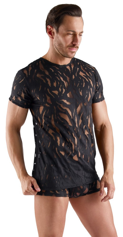 SVENJOYMENT Herren-Shirt in Ausbrenner-Optik
