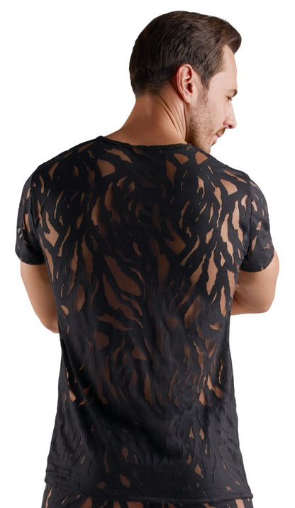 SVENJOYMENT Herren-Shirt in Ausbrenner-Optik