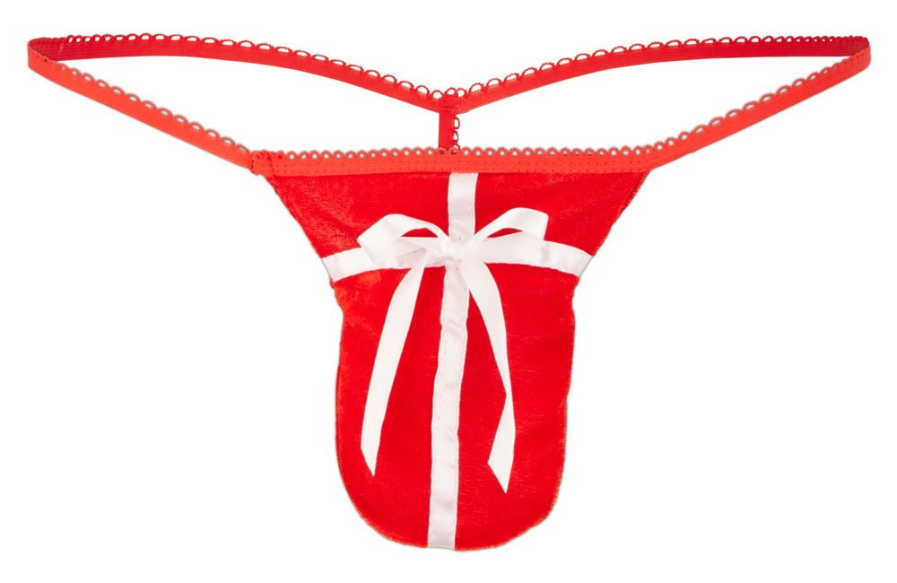 SVENJOYMENT Herren-String aus Pannesamt, Rot