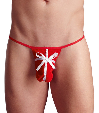 SVENJOYMENT Herren-String aus Pannesamt, Rot