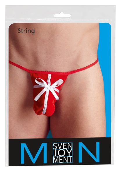 SVENJOYMENT Herren-String aus Pannesamt, Rot